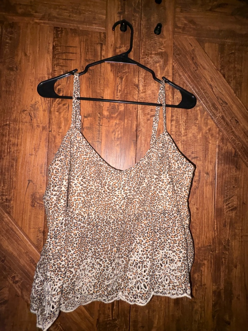 American Eagle Leopard print Spaghetti strap shirt